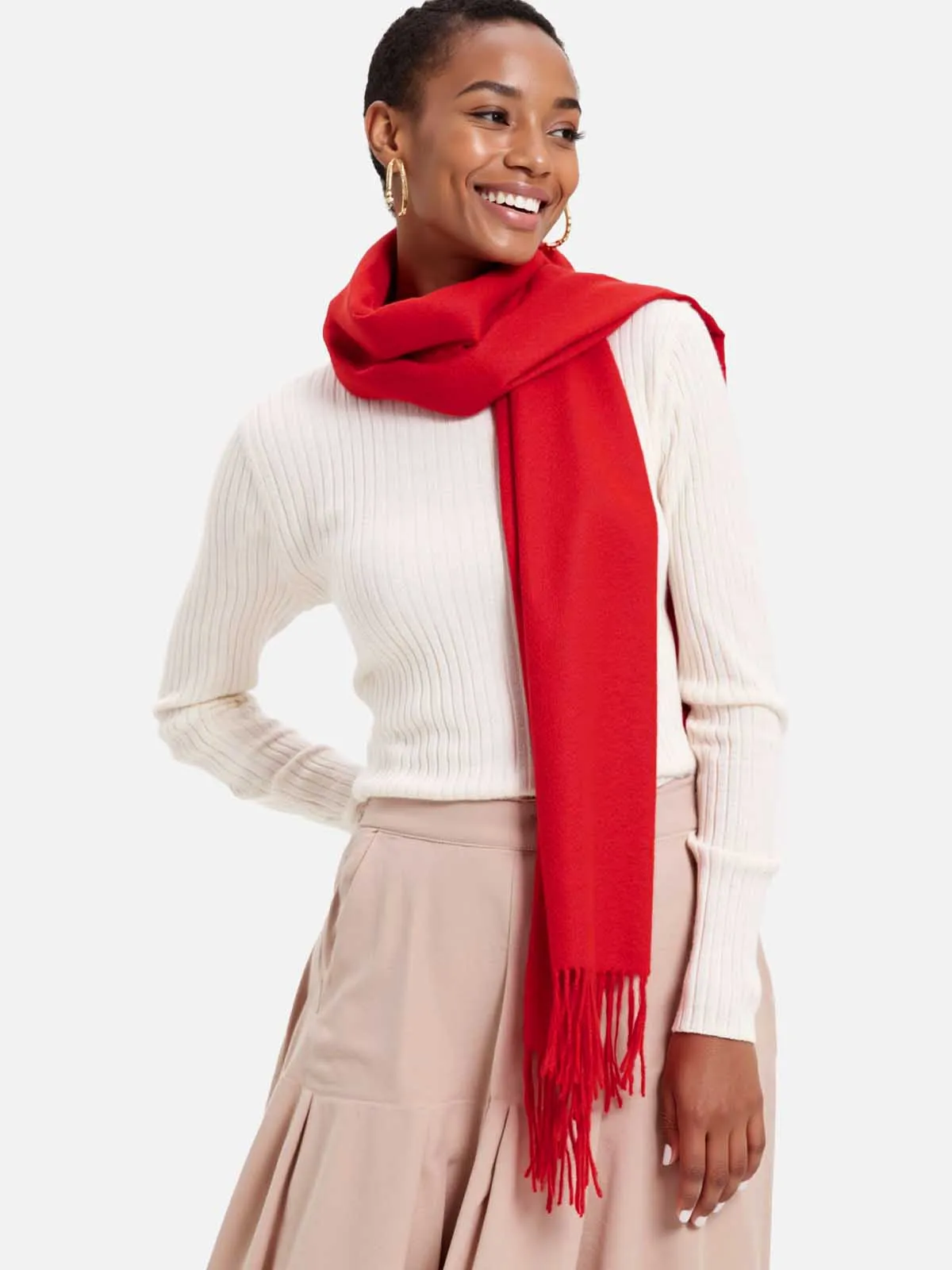 Red Cashmere Scarf