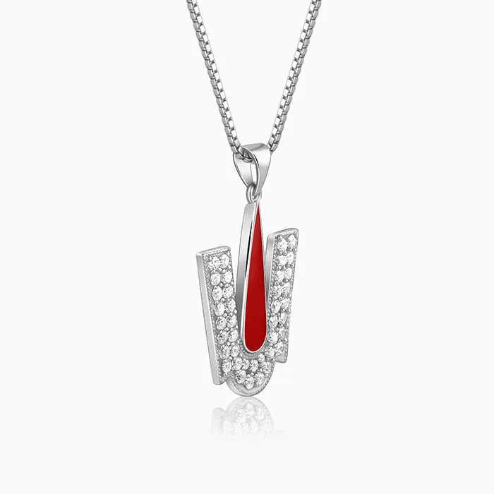 Silver Lord Balaji Tilak Pendant With Box Chain For Him
