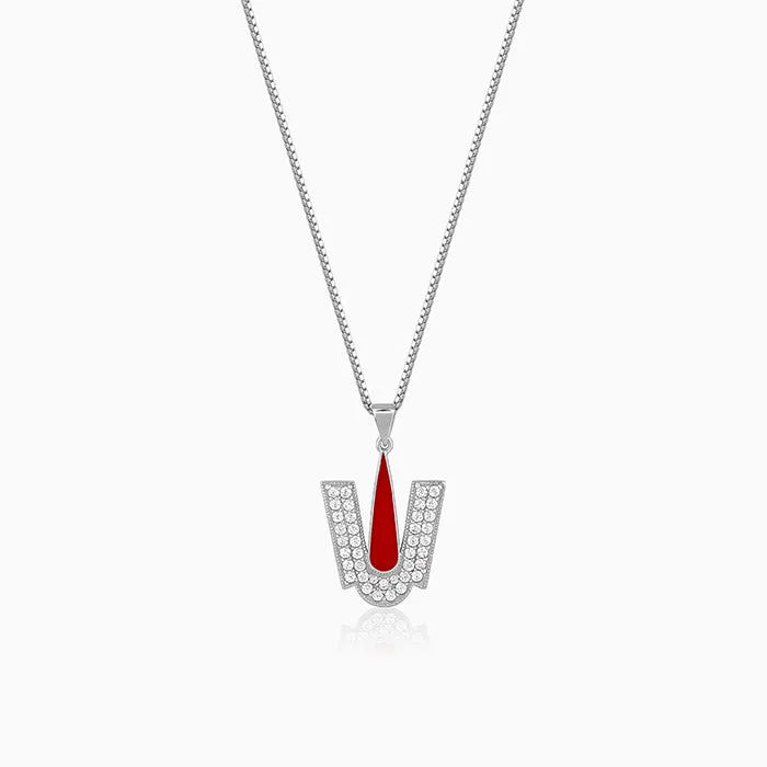 Silver Lord Balaji Tilak Pendant With Box Chain For Him