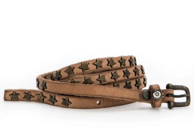 Skinny Belt with Star Studs