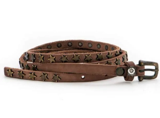 Skinny Belt with Star Studs