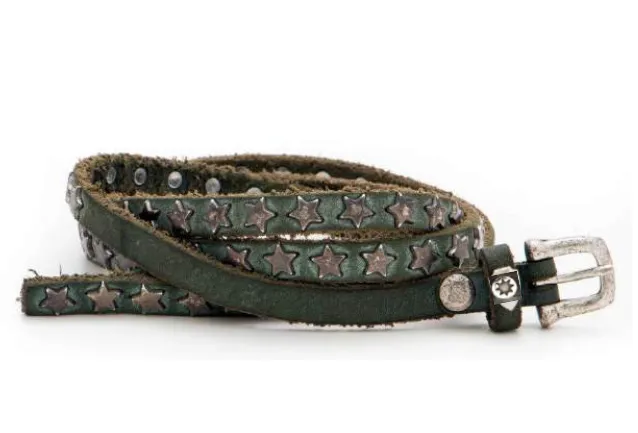 Skinny Belt with Star Studs