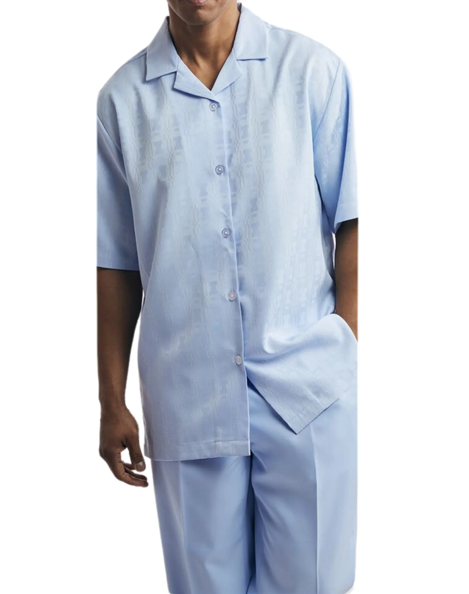 Stacy Adams Pattern Walking Suit - Powder 75030
