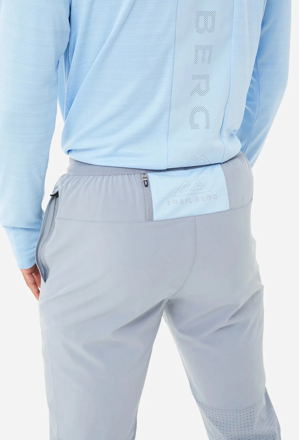 TRAILBERG CLOUD 3.0 LOGO OUTDOOR PANTS - SKY BLUE / GREY