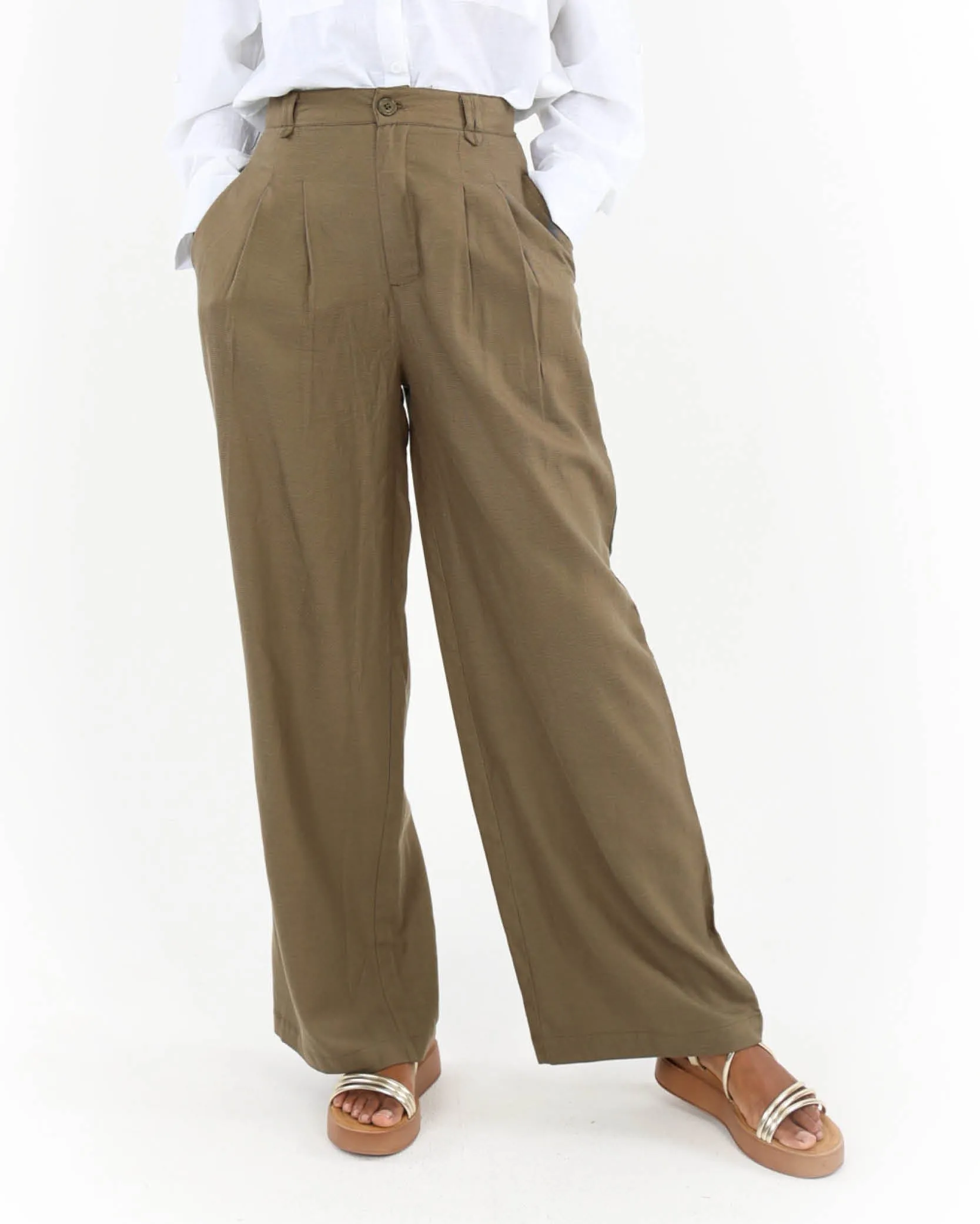 Twill Flared Pants