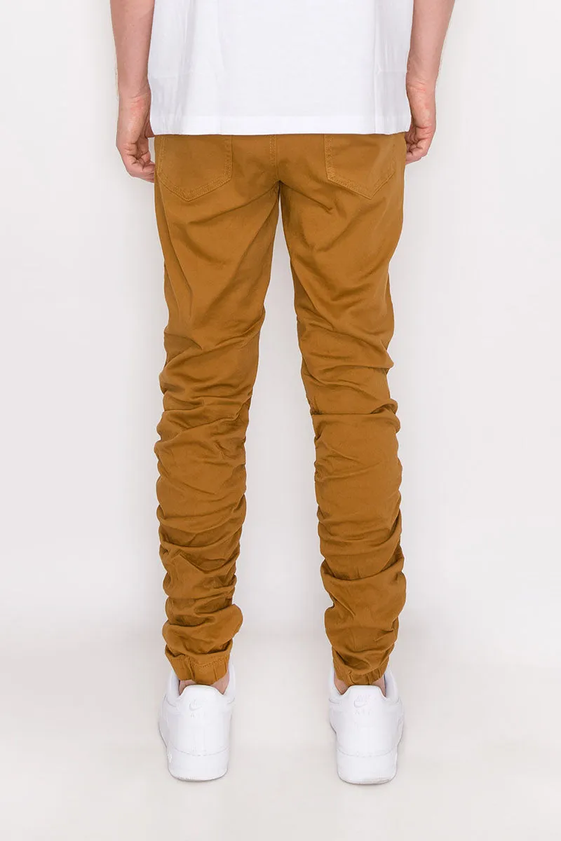 Twill Stacked Jogger Pants