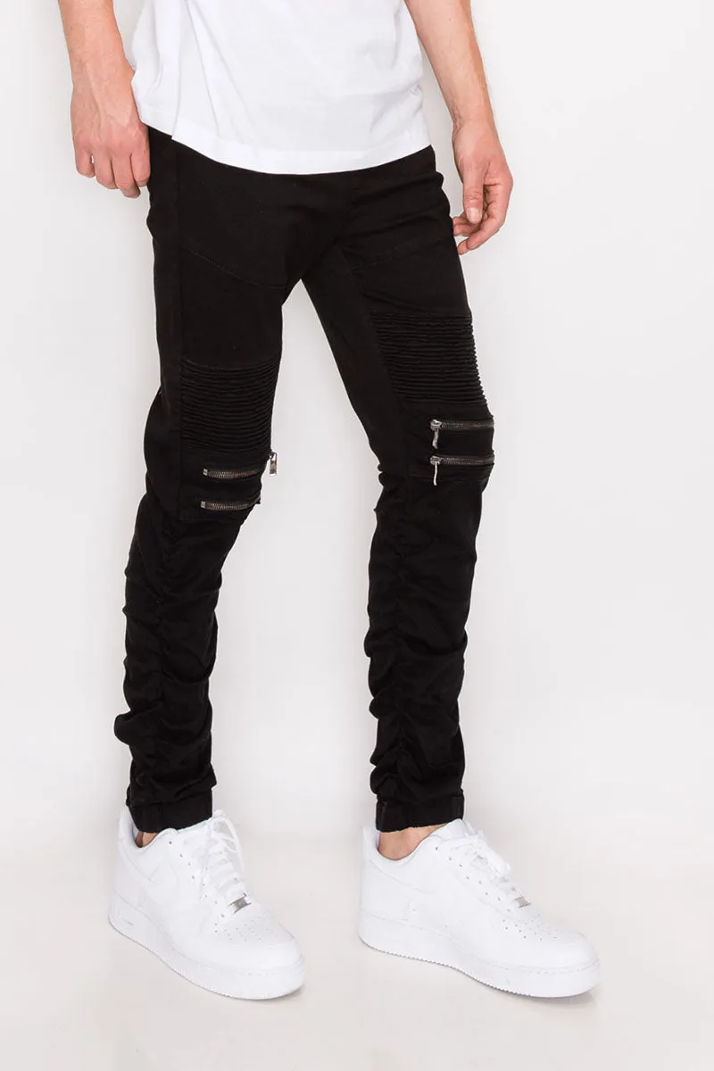 Twill Stacked Jogger Pants