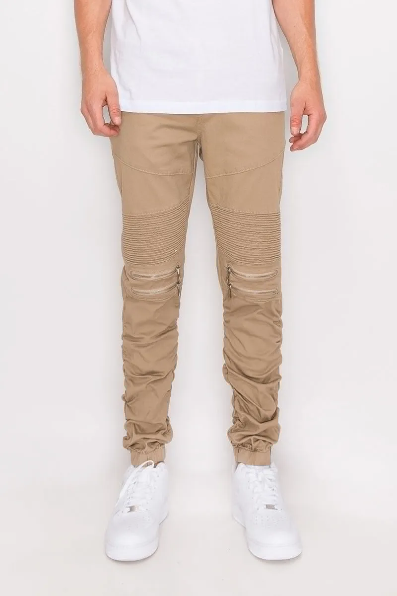 Twill Stacked Jogger Pants