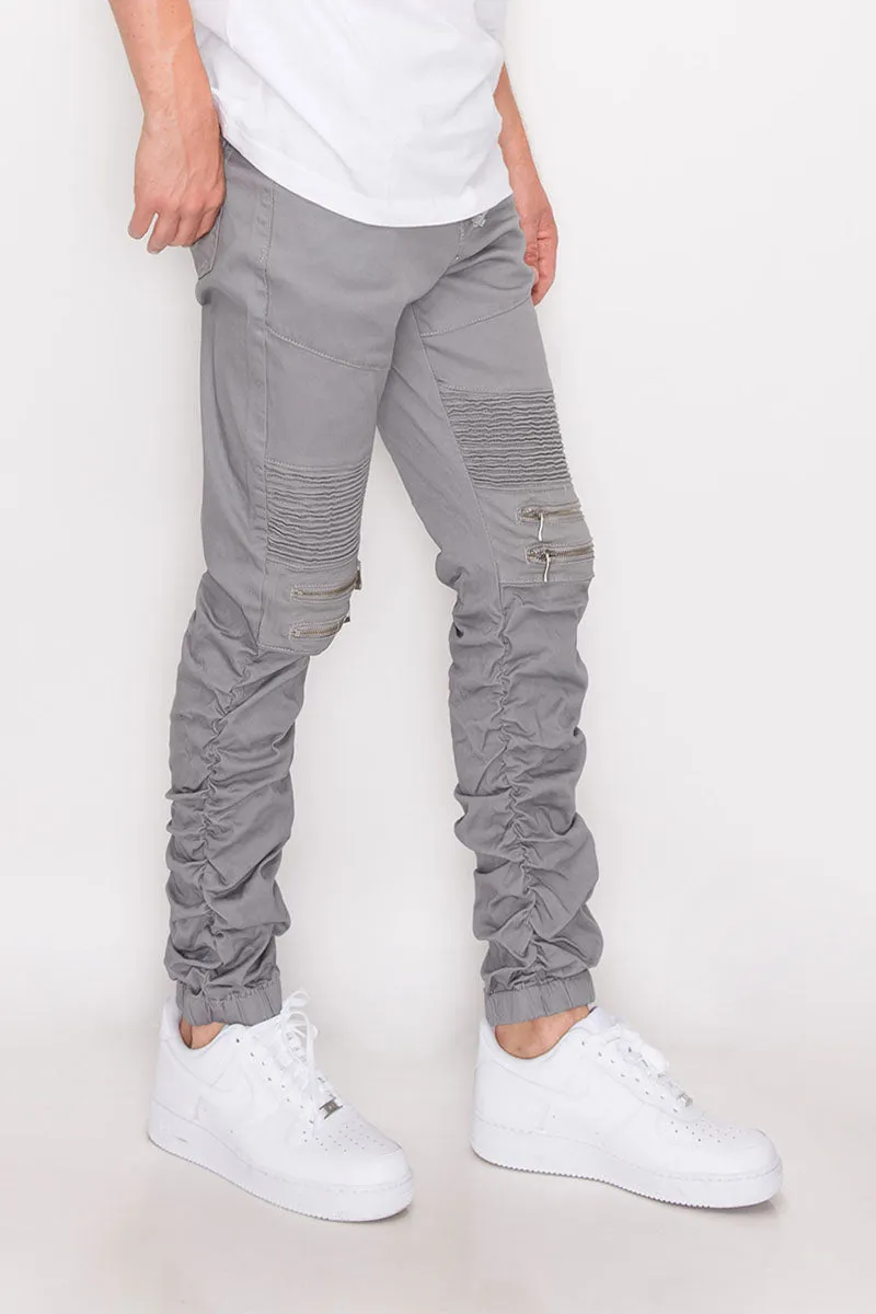 Twill Stacked Jogger Pants