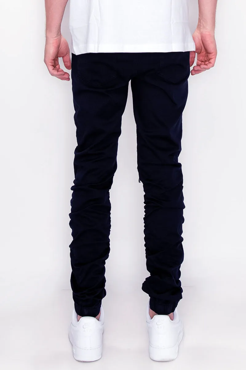 Twill Stacked Jogger Pants