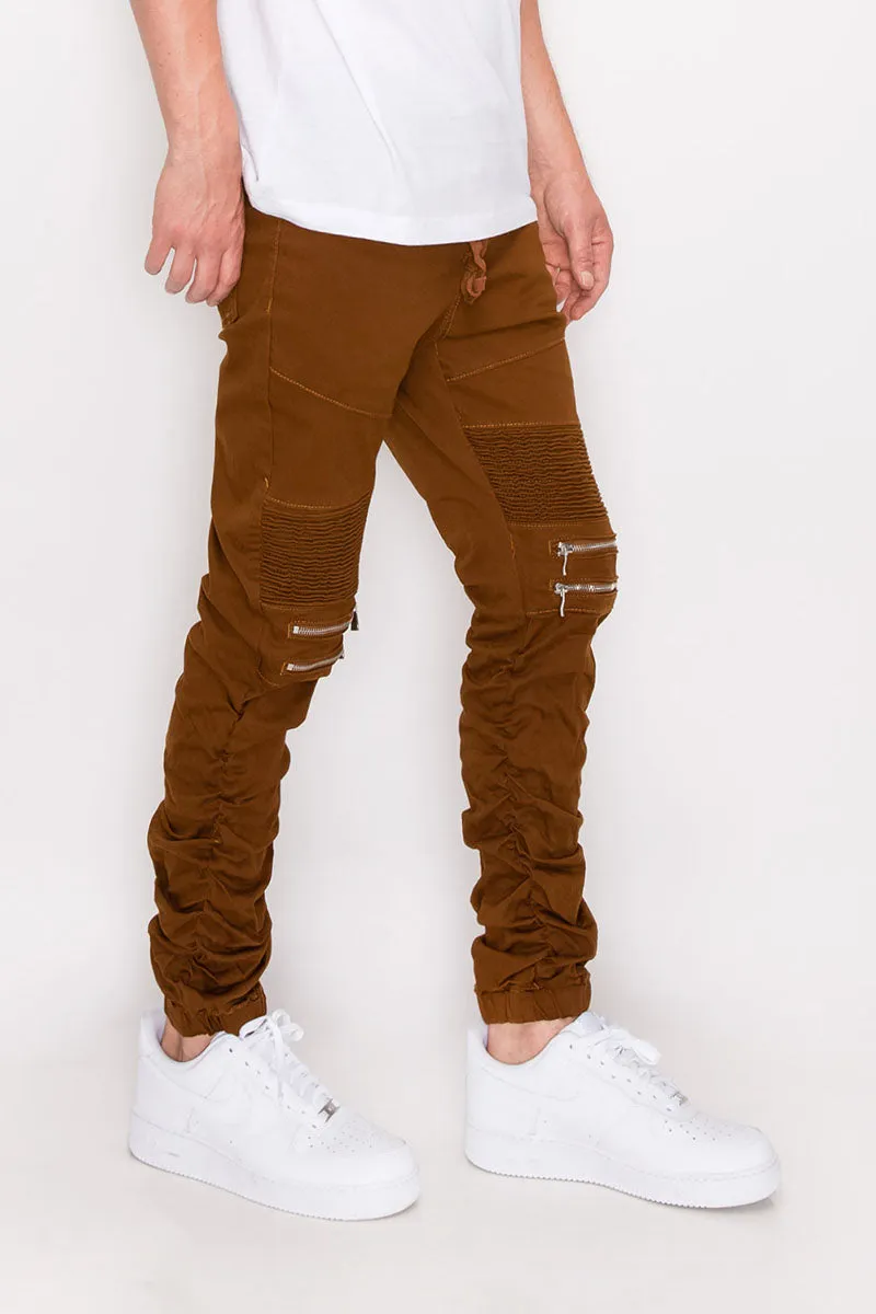 Twill Stacked Jogger Pants
