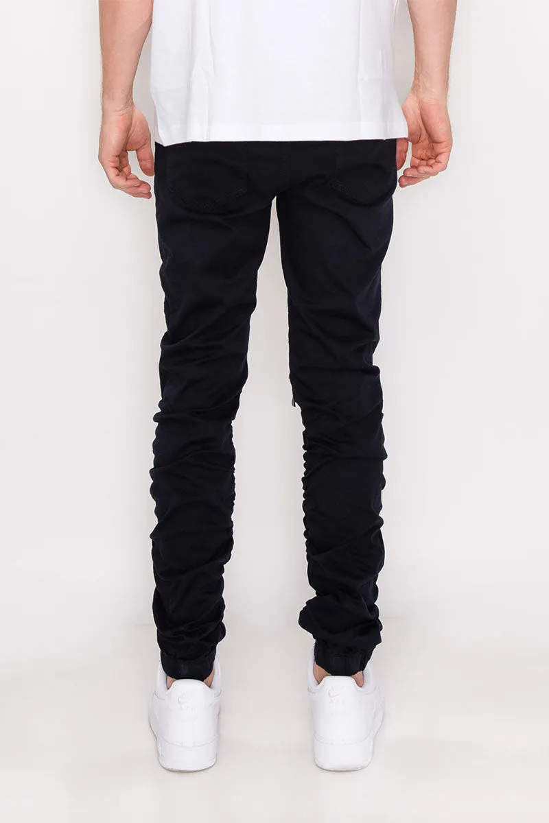 Twill Stacked Jogger Pants