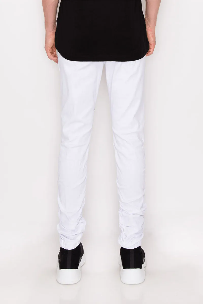 Twill Stacked Jogger Pants