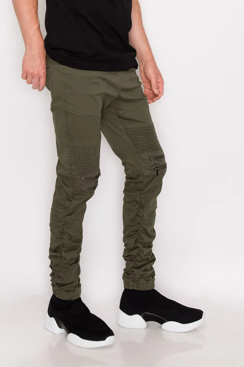 Twill Stacked Jogger Pants