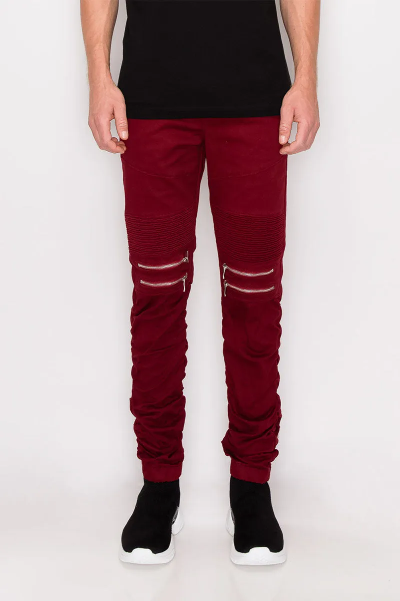 Twill Stacked Jogger Pants