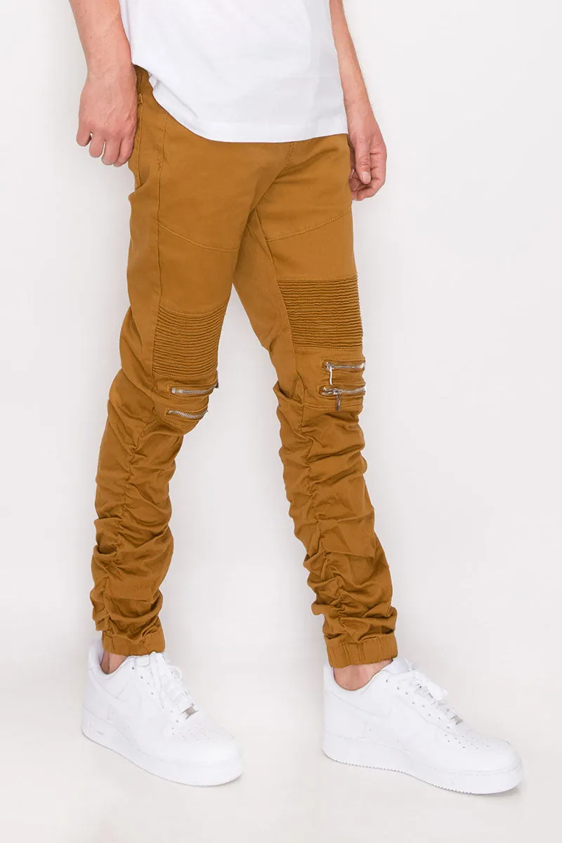 Twill Stacked Jogger Pants