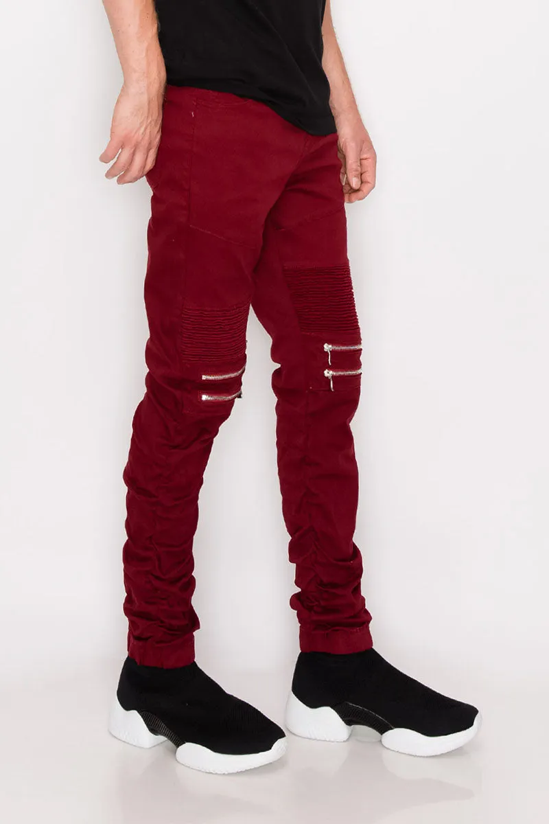 Twill Stacked Jogger Pants