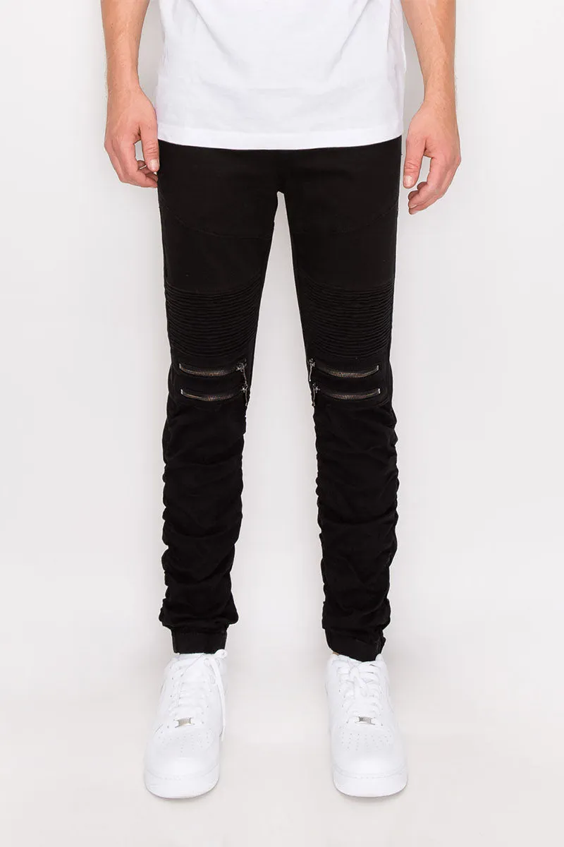 Twill Stacked Jogger Pants