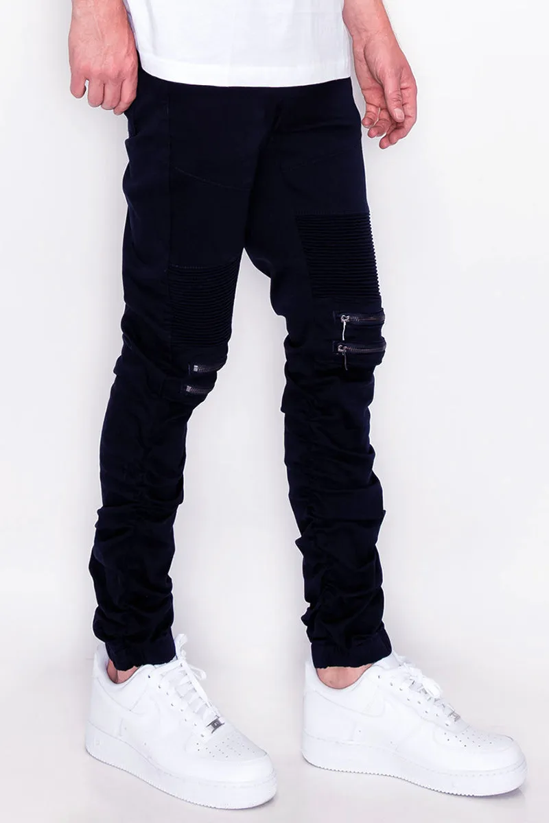 Twill Stacked Jogger Pants