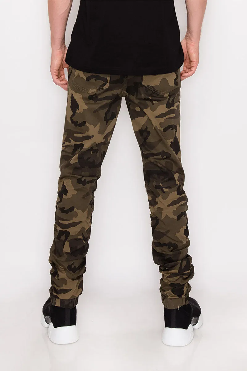 Twill Stacked Jogger Pants