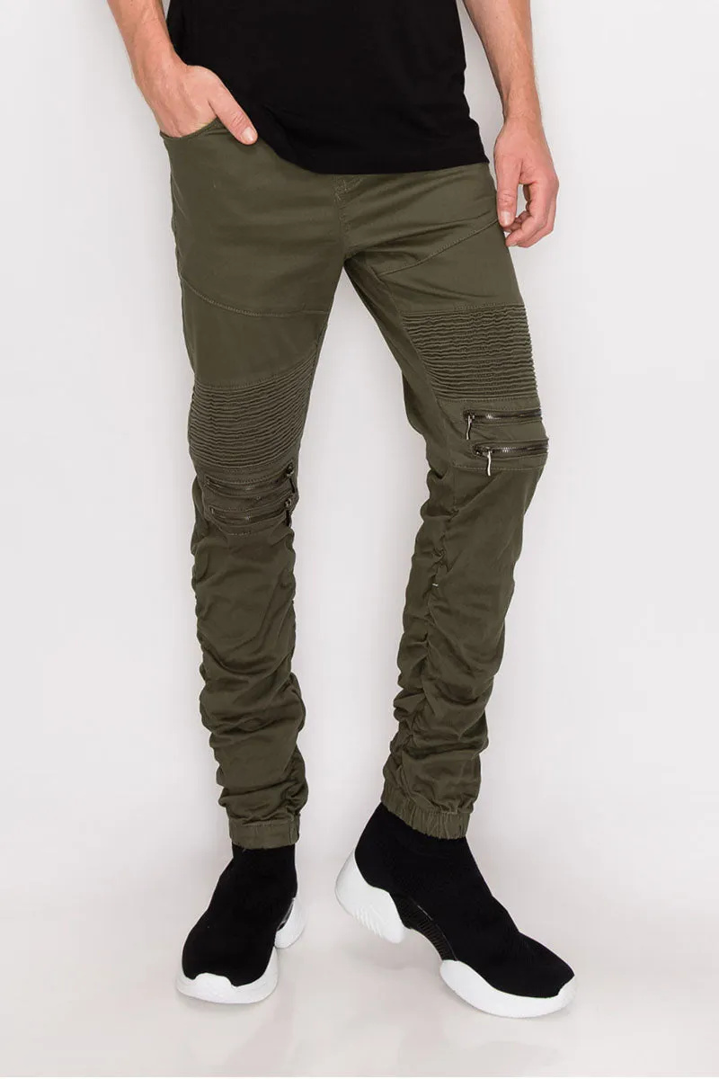 Twill Stacked Jogger Pants