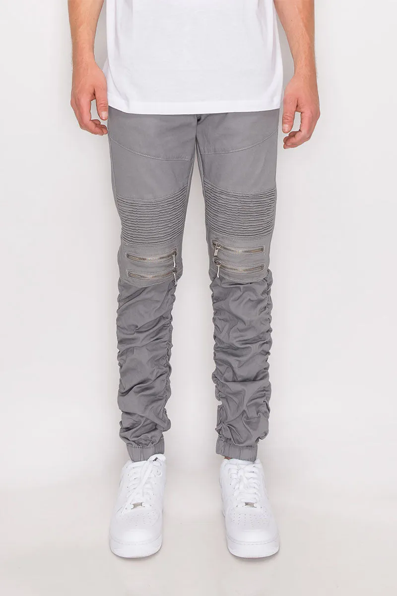 Twill Stacked Jogger Pants