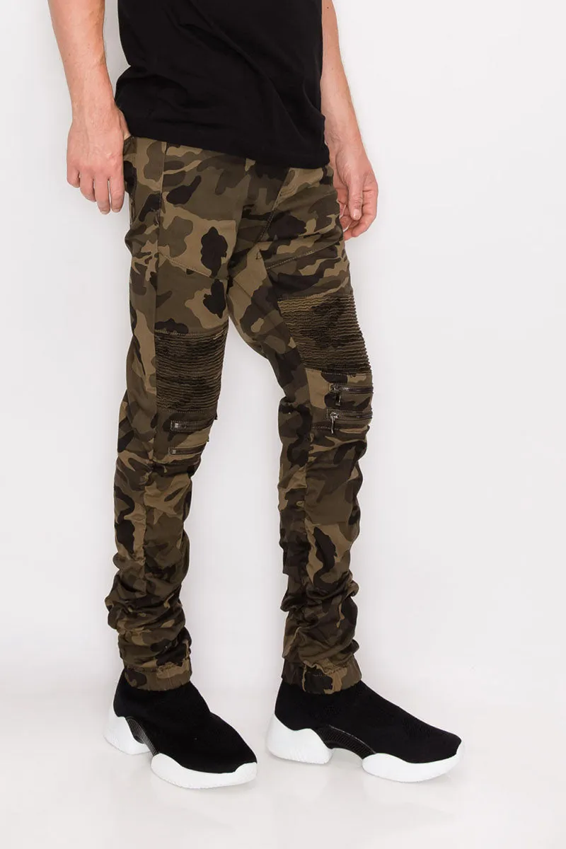 Twill Stacked Jogger Pants