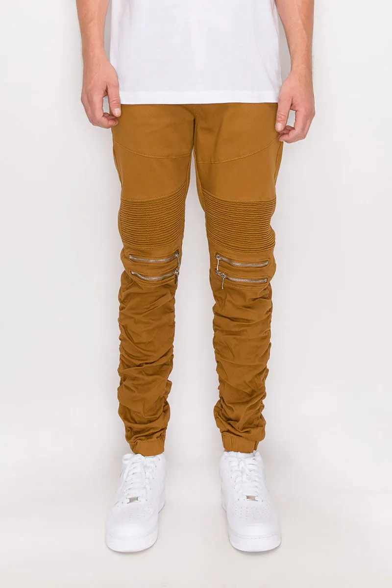 Twill Stacked Jogger Pants