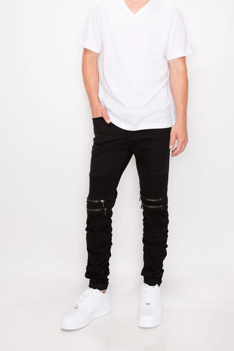 Twill Stacked Jogger Pants