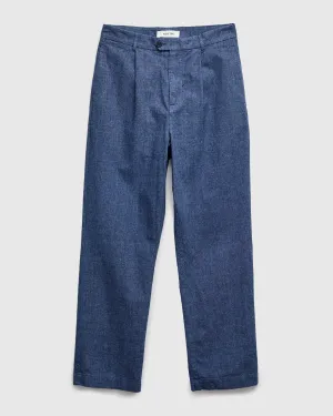 Wick Trouser in Indigo Linen Marl