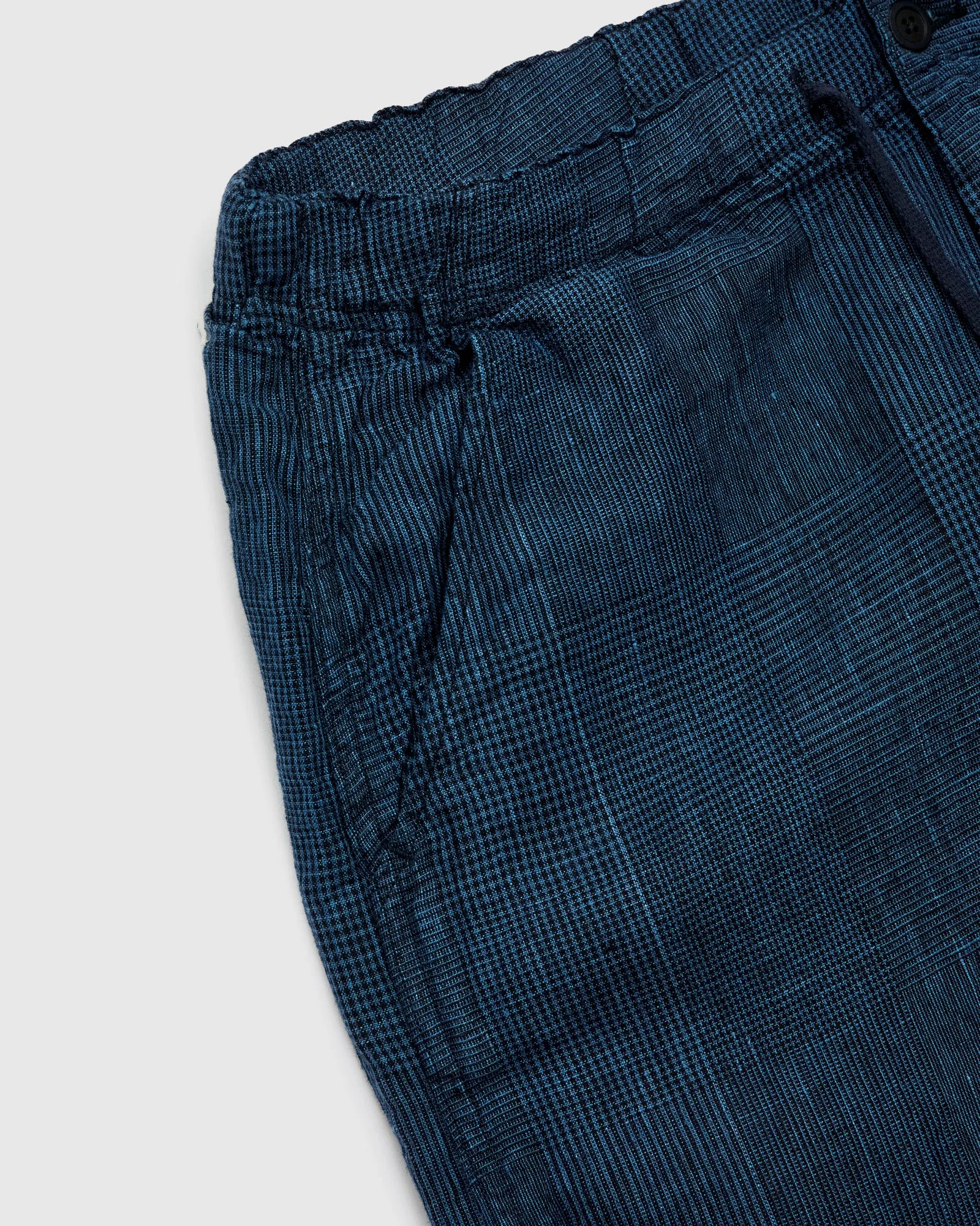 Wide Fit New Yorker Pants in Indigo Check
