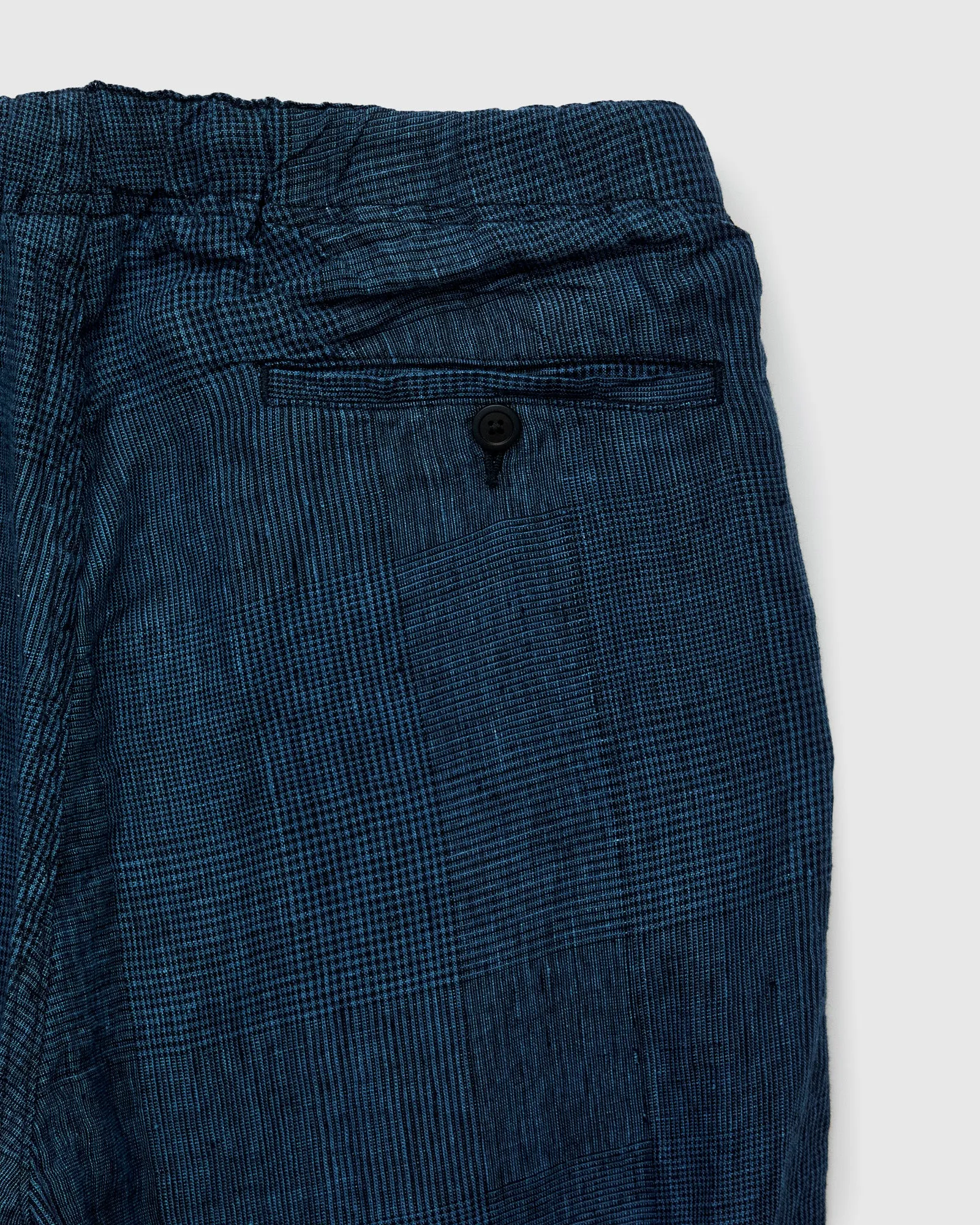 Wide Fit New Yorker Pants in Indigo Check