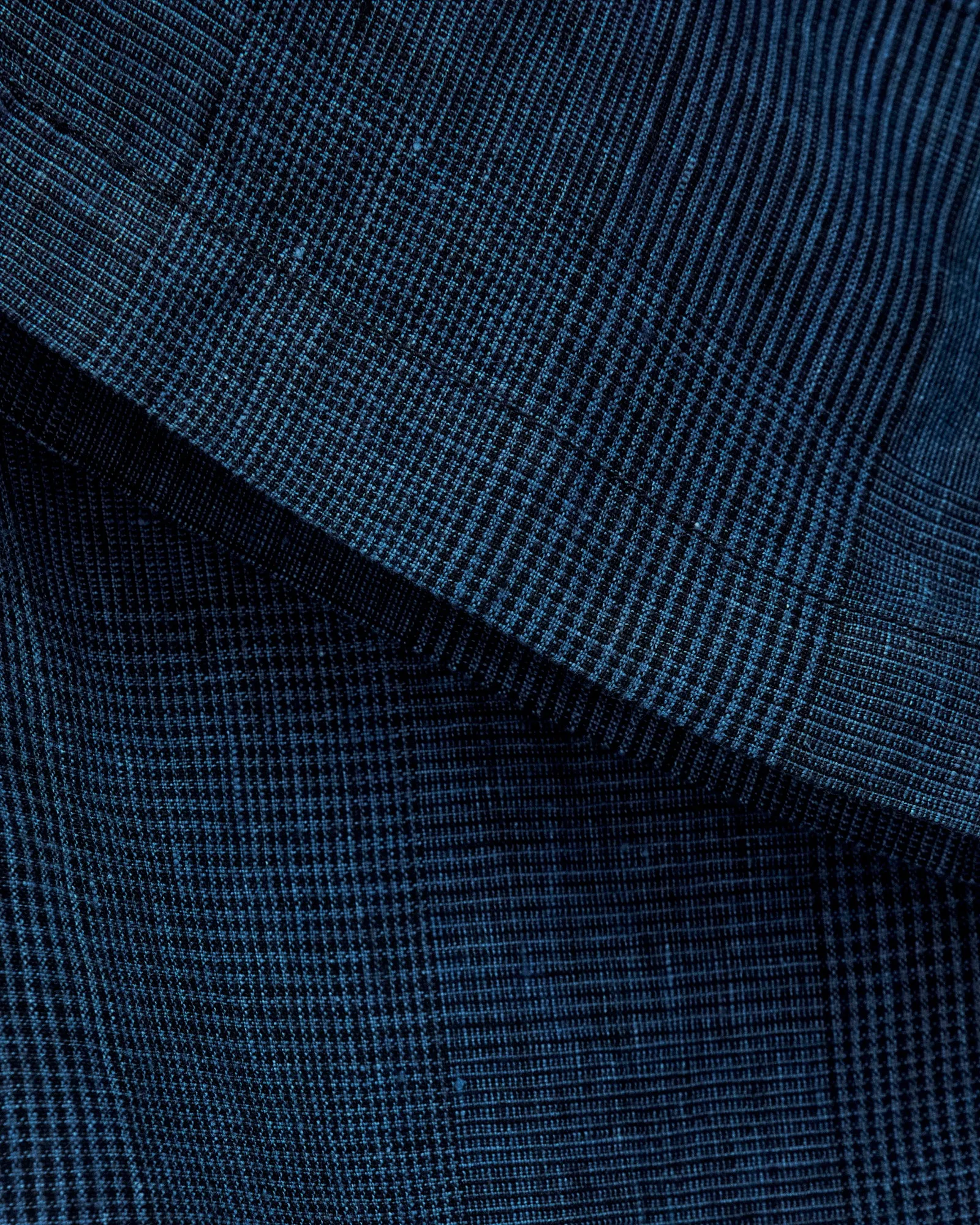 Wide Fit New Yorker Pants in Indigo Check