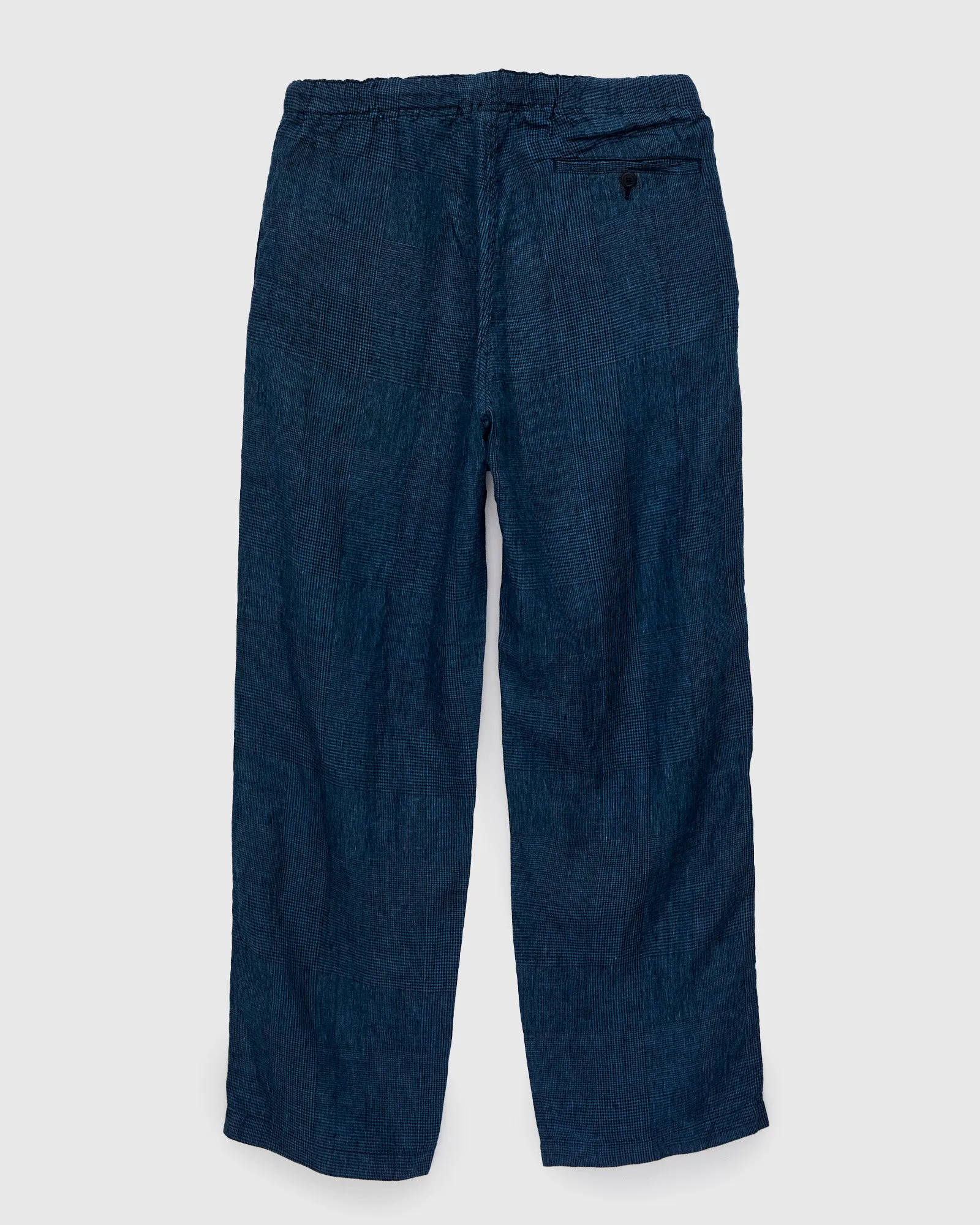 Wide Fit New Yorker Pants in Indigo Check