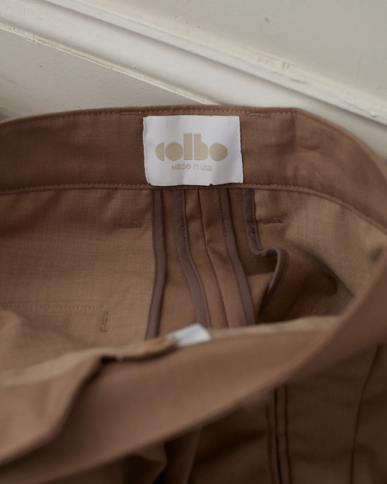 Wool Gab Pleat Pants
