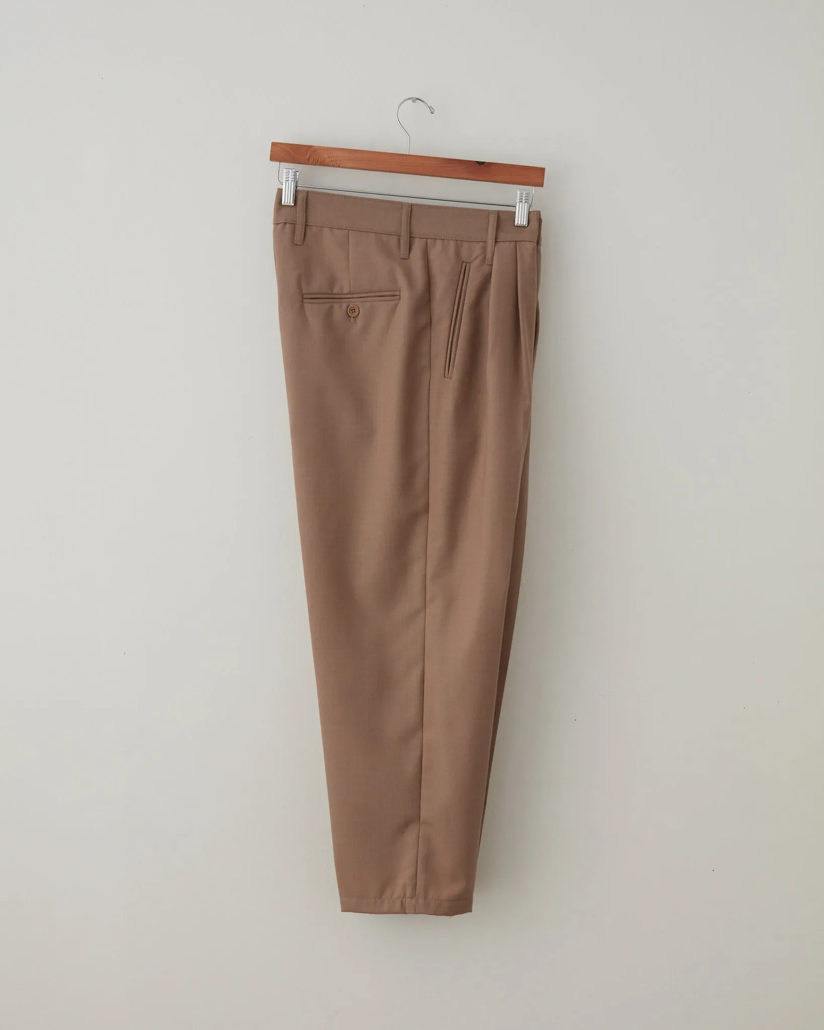 Wool Gab Pleat Pants