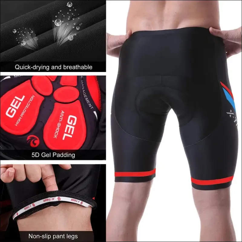 X-tiger coolmax 5d padded cycling shorts shockproof mtb bicycle shorts road bike shorts ropa