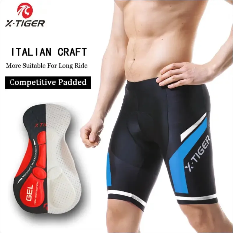 X-tiger coolmax 5d padded cycling shorts shockproof mtb bicycle shorts road bike shorts ropa