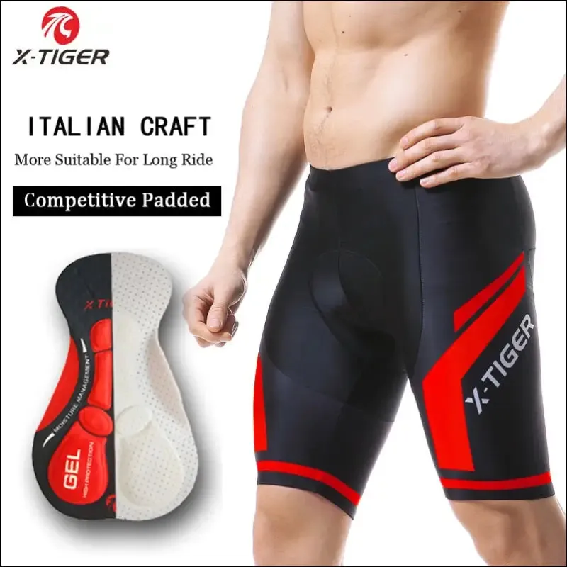 X-tiger coolmax 5d padded cycling shorts shockproof mtb bicycle shorts road bike shorts ropa