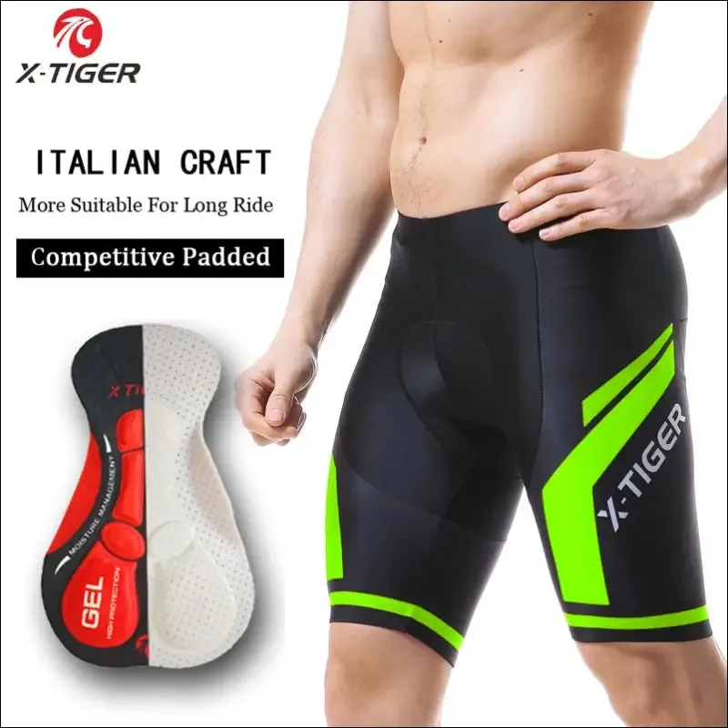 X-tiger coolmax 5d padded cycling shorts shockproof mtb bicycle shorts road bike shorts ropa