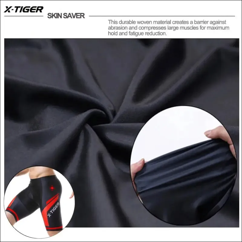 X-tiger coolmax 5d padded cycling shorts shockproof mtb bicycle shorts road bike shorts ropa