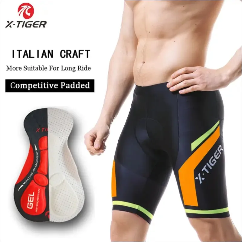 X-tiger coolmax 5d padded cycling shorts shockproof mtb bicycle shorts road bike shorts ropa