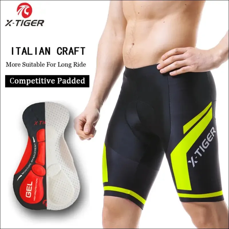 X-tiger coolmax 5d padded cycling shorts shockproof mtb bicycle shorts road bike shorts ropa