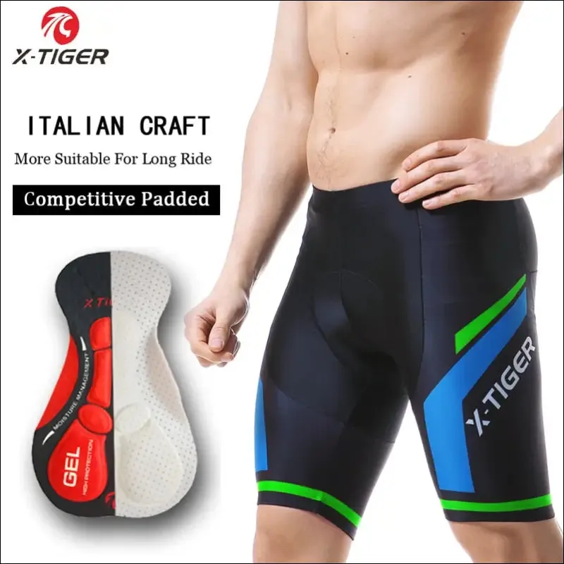 X-tiger coolmax 5d padded cycling shorts shockproof mtb bicycle shorts road bike shorts ropa